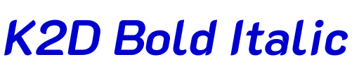 K2D Bold Italic police de caractère